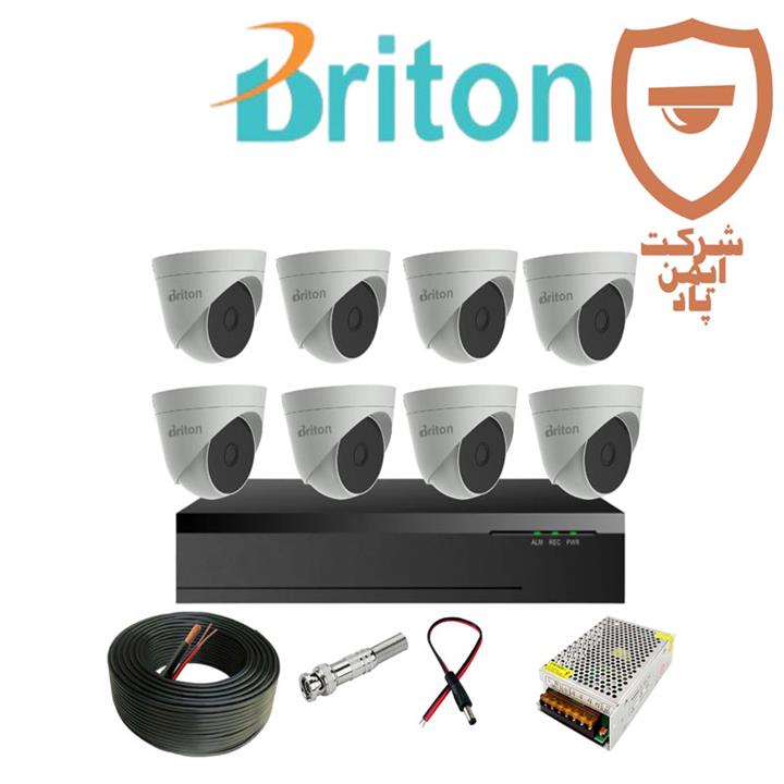 پکیج 8 عددی دوربین مداربسته برایتون فول کالر مدل UVC222T43P2-MC